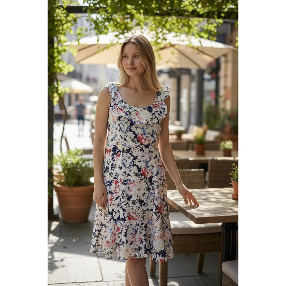 Two Arrows Revolve White Flowy Dress Size XS